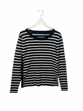 G-Star RAW Iria Stripe R Knit Sweater Organic Cotton Slim Size Large